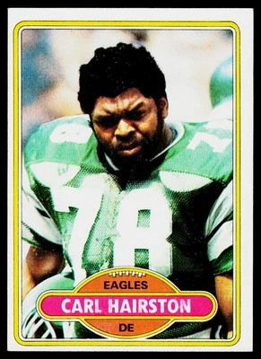 Carl Hairston, 1980 Topps, #92, Philadelphia Eagles, RC - Image 1 of 2
