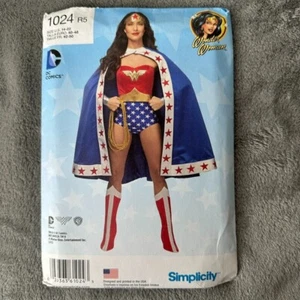 Simplicity Sewing Pattern 1024 Sz 14-22 Wonder Woman Corset Cape Costume Theater - Picture 1 of 6