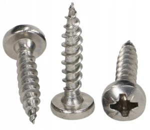 POZI DRIVE PAN HEAD CHIPBOARD WOOD SCREWS A2 STAINLESS STEEL 3mm 4mm 5mm 6mm - Picture 1 of 4