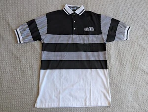Merv Griffin's Resorts Casino Hotel Polo Shirt Men Medium Black White Vintage NJ - Picture 1 of 11
