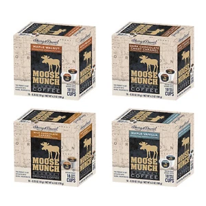 Moose Munch MapleWalnut/DarkChocCaramel/MilkChocCaramel/MapleVanilla 4/18 ct - Picture 1 of 9