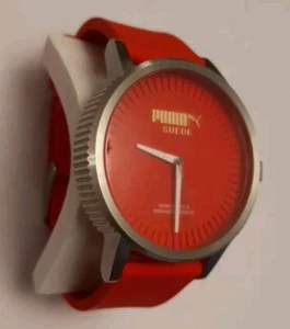 Men’s Puma Red Suede Watch Boxed Homage to a sneaker legend - Picture 1 of 10
