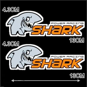 CAR MOTORCYCLE DECORATION DECALS STICKER POWER RACING SHARK STICKER  - Foto 1 di 1