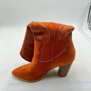 Cowboy Boots for Women Knee High, Cowgirl Boots Women Comfort Fashion Orange - Picture 1 of 7