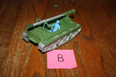 Vintage MPC Army Weasel (Tank) with Silver Tracks & Blue Driver B - Marx - Image 1 of 4
