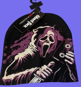 Ghost Face Scream Movie Beanie Hat Halloween Horror Officially Licensed Knit New - Picture 1 of 6
