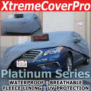 WATERPROOF CAR COVER W/MIRRORPOCKET GRAY FOR 2017 2018 2019 Hyundai Genesis G90 - Picture 1 of 11