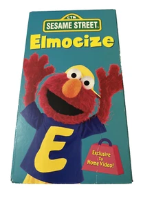 Sesame Street Elmocize VHS Vintage 1996 Cyndi Lauper 7 Songs Workout in a Chair! - Picture 1 of 3