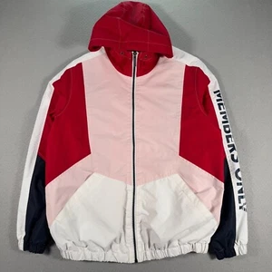Members Only Windbreaker Jacket Mens Medium Multicolor Lightweight Mesh Lined - Picture 1 of 15