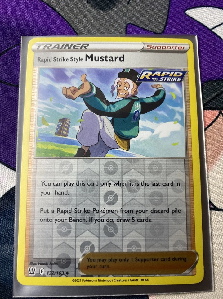 Pokemon TCG Battle Styles Reverse Holo Rapid Strike Style Mustard 132/163 - Image 1 of 1