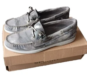 Sperry Boat Shoe Women's UK3 EU35.5 Top Sider A/O Vida Camo Grey Multi - Picture 1 of 12