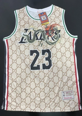Lebron James Lakers Jersey Gucci Custom XL -Mitchell & Ness Cover