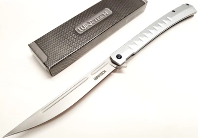 Manual Ball Bearing Pocket Knife Flipper Blade Deep Carry Clip Gray 13" X Large - Image 1 of 4