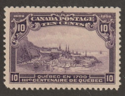 Canada 1908 #101 Quebec Tercentenary Issue (Quebec in 1700) - VF MH - Image 1 of 2