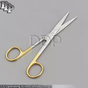 T/C OPERATING SCISSORS SHARP SHARP 5.5" STRAIGHT TUNGSTEN CARBIDE INSERTS - Picture 1 of 3