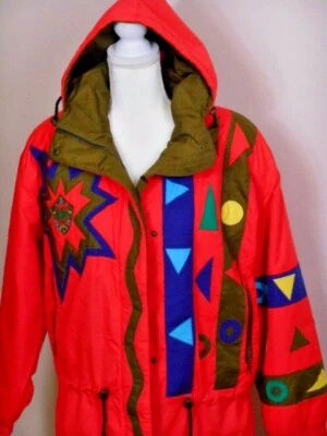 Obermeyer Highly Visible Multi-color Ski Jacket Parka Womens Size 6 Hip Length - Image 1 of 4