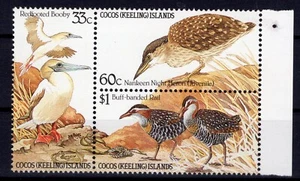 Cocos Island Keeling 1985 Vögel Set Rand 3er Block sauber MNH OG - Bild 1 von 1