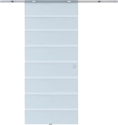 Porta Scorrevole Binario Alluminio Vetro Satinato 90x205x0.8 DecHome B70005 - Immagine 1 di 4