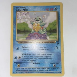 Pokémon TCG Squirtle Base Set 2 93/130 Regular Unlimited Common - Picture 1 of 8