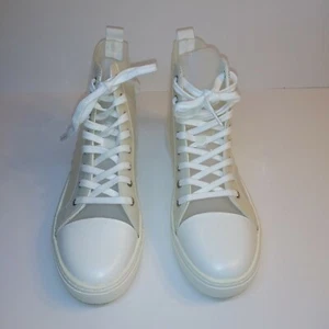 Aldo Sneakers Frosty Clear & White High Top Shoes 100 002 020 B Size US 9  Eur40 - Picture 1 of 12