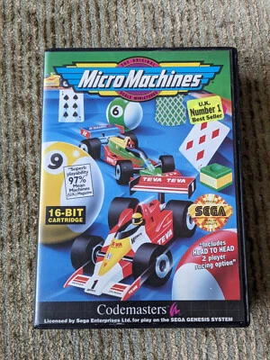 Micro Machines Sega Genesis Boxed Game and Case No Manual Tested Working - Image 1 of 4