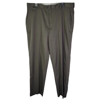 Pantalones de vestir lisos marrón Van Heusen para hombre talla 38x32 Foto 1 de 4