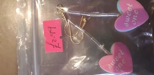 LARGE HEART SHAPED DROP 60s 70s 80s HIPPY EARRINGS DANGLE PINK BLUE - Picture 1 of 1