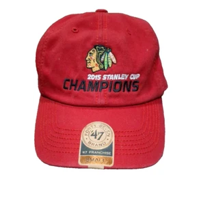 Chicago Blackhawks 2015 NHL Stanley Cup Champions 47 Brand Fitted Hat - Small - Picture 1 of 5
