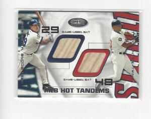 2002 Hot Prospects MLB Hot Tandems Bret Boone/Torii Hunter BAT /100