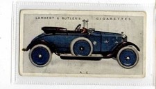 (Jb4247-100)  LAMBERT & BUTLER,MOTOR CARS A SERIES GREEN,A.C,1922#11