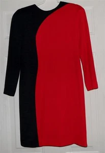 CH Carolina Herrera Saks Fifth Ave Red Gray Dress Sz 4 W/ Free Gift - Picture 1 of 3