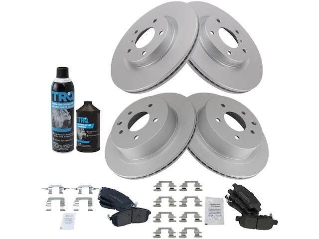 Front and Rear TRQ Brake Pad and Rotor Kit fits Infiniti G35 2003-2004 54NFSP - Image 1 of 1
