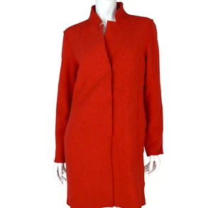 Abrigo Sosken Studios Mezcla Lana Talla 1 AU 8 10 Bolsillos Rojos Cuello Alto - Imagen 1 de 7