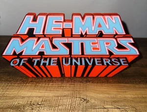 He-Man Masters Of The Universe 3D Logo Sign Self Standing Display Shelf Art Wall - Picture 1 of 2