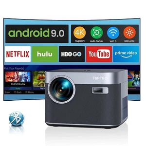 TOPTRO VidéOProjecteur X7, 4K Android 9.0, 16000 Lumens,1080P, WiFi 6, Bluetooth - Photo 1/6