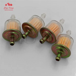 4pcs Fit For Honda Pit Dirt Bike Motorcycle Round Plastic Gas Fuel Filter - Picture 1 of 1