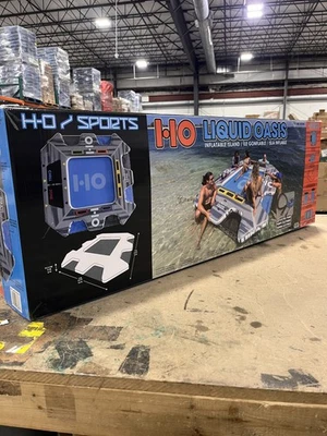 Isla de salón inflable HO Sports Liquid Oasis 10' con bomba y portabebidas -NUEVA Foto 1 de 3