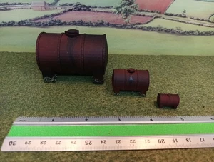 Pack 3 Fuel Diesel Oil Storage Tank -oo/n/tt/o Model Scenery Suit Peco Hornby - Picture 1 of 6