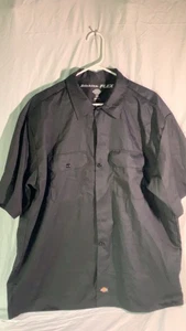 Dickies Flex Kurzarm Arbeitshemd Herren XL schwarz Knopfleiste Fronttasche  - Bild 1 von 4