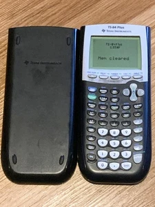 Texas Instruments TI-84 Plus Graphing Calculator Black With Cover - Picture 1 of 3