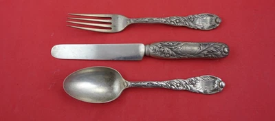 Crisantemo de Tiffany and Co Juego Junior de Plata Esterlina 3 piezas HH AS 7 1/4" Foto 1 de 2