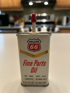 Lata de aceite Phillips 66 piezas finas vintage años 60 70 4 OZ Talla - Muy buen estado - Imagen 1 de 7