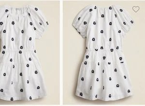 Crewcuts Girls Floral embroidered Dress NWOT Size 12 Puff Short Sleeve - Picture 1 of 12