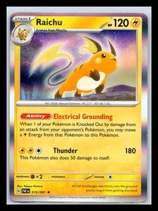 Raichu #019/091 Holo Rare MP Pokemon TCG S&V Paldean Fates - Picture 1 of 2