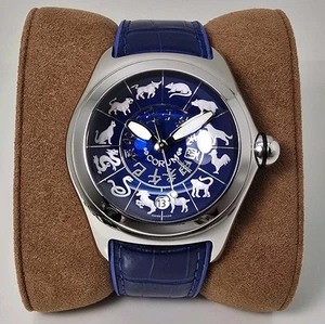 CORUM BUBBLE ZODIAC BLUE 115/250 LIMITED EDITION WATCH 45 MM (MINT & BLUE STRAP) - Picture 1 of 15