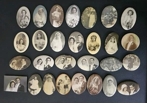 Lot of 29 Vintage Celluloid Photo Pocket Mirrors & Shells - Picture 1 of 21