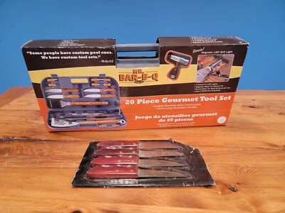 Mr. Bar-B-Q Juego de barbacoa gourmet de acero inoxidable de 20 piezas con estuche de almacenamiento Foto 1 de 4