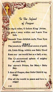 1946 Religious XTIAN Holy Card Infant Of Prague - Picture 1 of 2