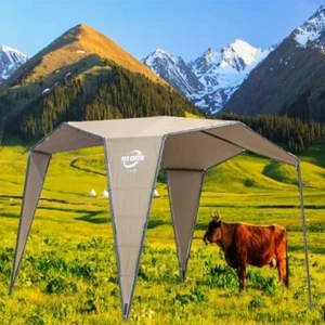 3.4mx2.5m Portable Marquee Beach Camping Gazebo Tent Sun Shelter Outdoor Pop-Up - Picture 1 of 11