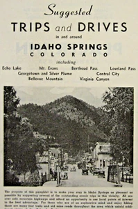 Vintage Idaho Springs Colorado Business Directory Ads Tourist Travel Guide 1940s - Picture 1 of 8
